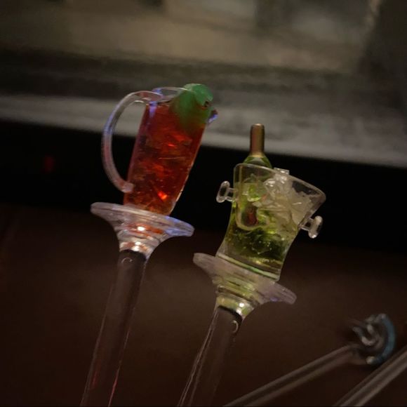 Various Glass drink stirrers and spears 10 Vintage - excellent condition - Picture 4 of 16